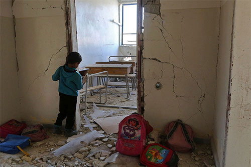 Más de ocho mil escuelas dañadas en Siria